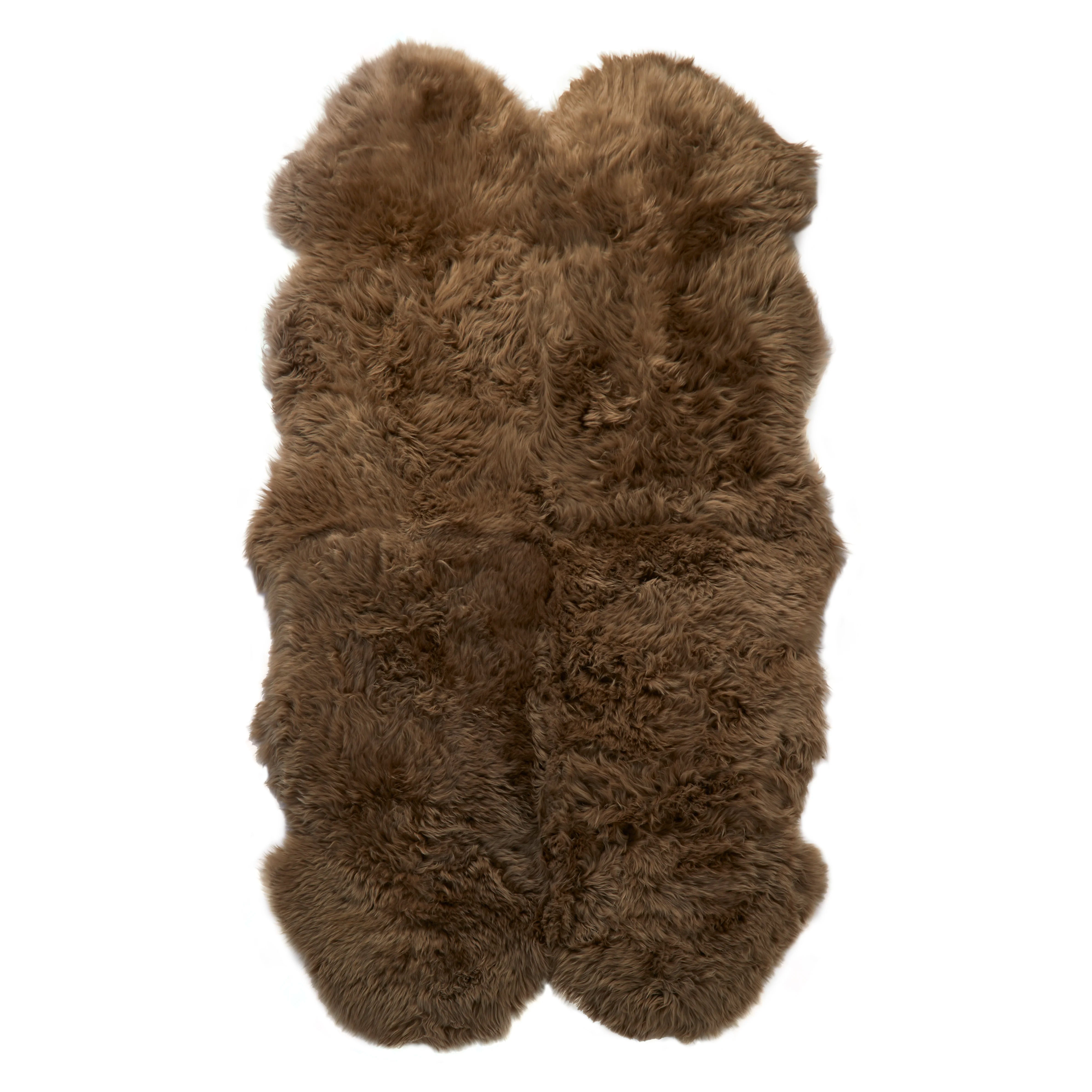 Quad Light Brown Sheepskin Rug